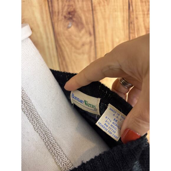 Vintage Boundary Waters Wool Blend Button Down Cardigan Sweater Women's Size M - Picture 5 of 6